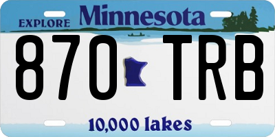 MN license plate 870TRB