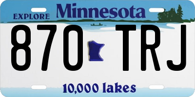 MN license plate 870TRJ