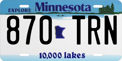 MN license plate 870TRN
