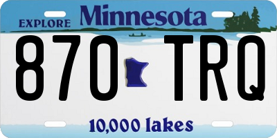 MN license plate 870TRQ