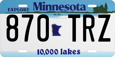 MN license plate 870TRZ