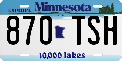 MN license plate 870TSH