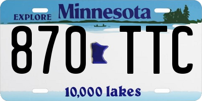 MN license plate 870TTC