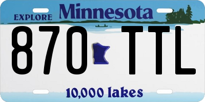MN license plate 870TTL