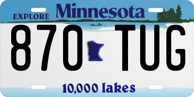 MN license plate 870TUG