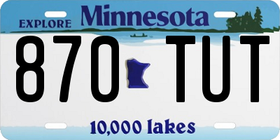 MN license plate 870TUT
