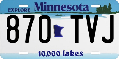 MN license plate 870TVJ