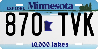 MN license plate 870TVK