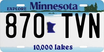 MN license plate 870TVN