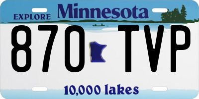 MN license plate 870TVP
