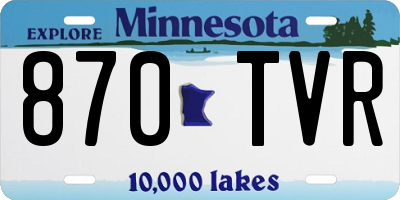 MN license plate 870TVR