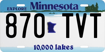 MN license plate 870TVT