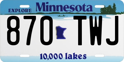 MN license plate 870TWJ
