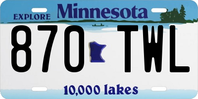 MN license plate 870TWL