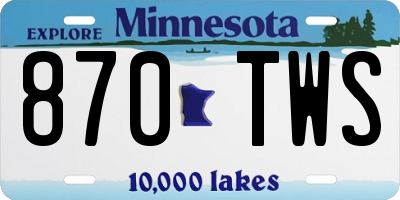 MN license plate 870TWS
