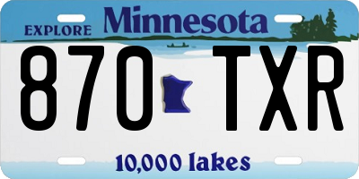 MN license plate 870TXR