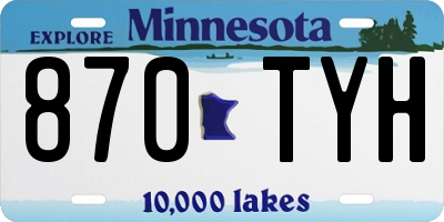 MN license plate 870TYH