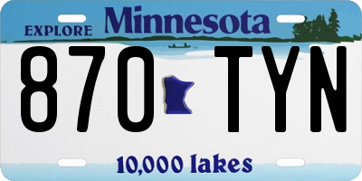 MN license plate 870TYN