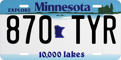 MN license plate 870TYR