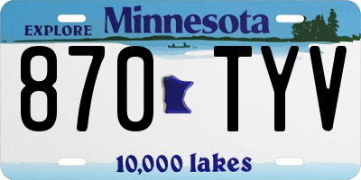 MN license plate 870TYV