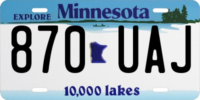 MN license plate 870UAJ