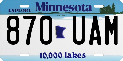 MN license plate 870UAM