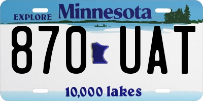 MN license plate 870UAT