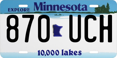 MN license plate 870UCH
