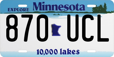 MN license plate 870UCL