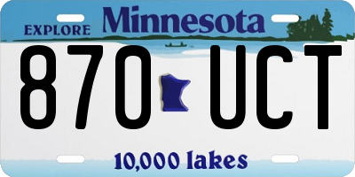 MN license plate 870UCT