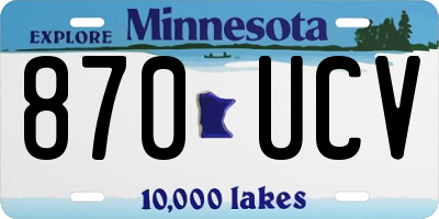 MN license plate 870UCV