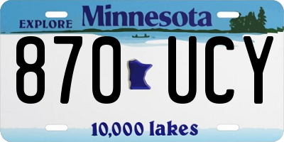MN license plate 870UCY