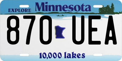 MN license plate 870UEA