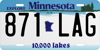 MN license plate 871LAG