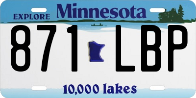 MN license plate 871LBP