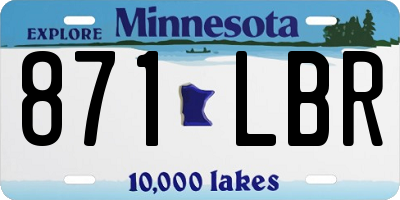 MN license plate 871LBR