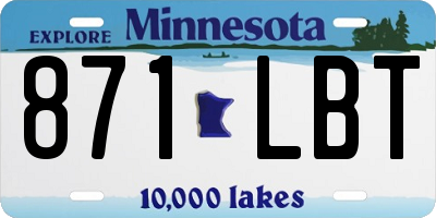 MN license plate 871LBT