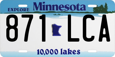 MN license plate 871LCA