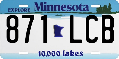 MN license plate 871LCB