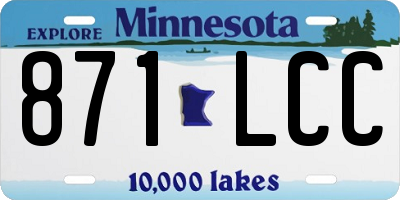 MN license plate 871LCC