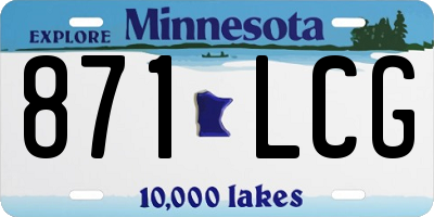 MN license plate 871LCG