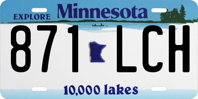 MN license plate 871LCH