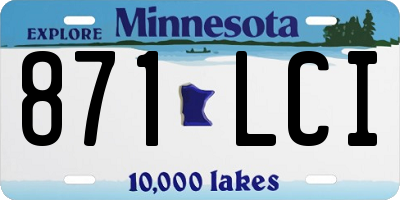 MN license plate 871LCI