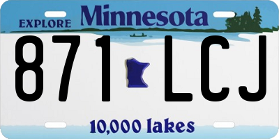MN license plate 871LCJ