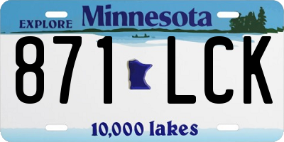 MN license plate 871LCK
