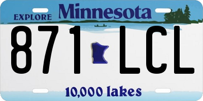 MN license plate 871LCL