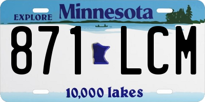 MN license plate 871LCM
