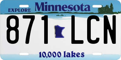 MN license plate 871LCN