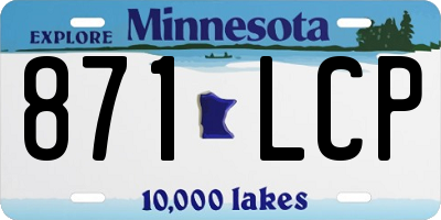 MN license plate 871LCP