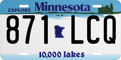 MN license plate 871LCQ